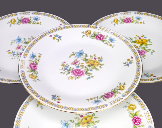 Vintage Liling Ling Rose dinner plates: set of 4.