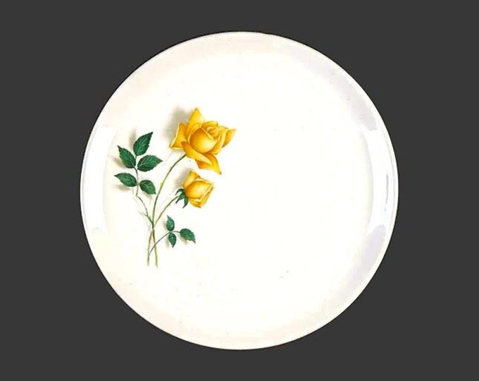 Sovereign Potters Golden Glory dinner plate. Yellow rose. Sold individually.