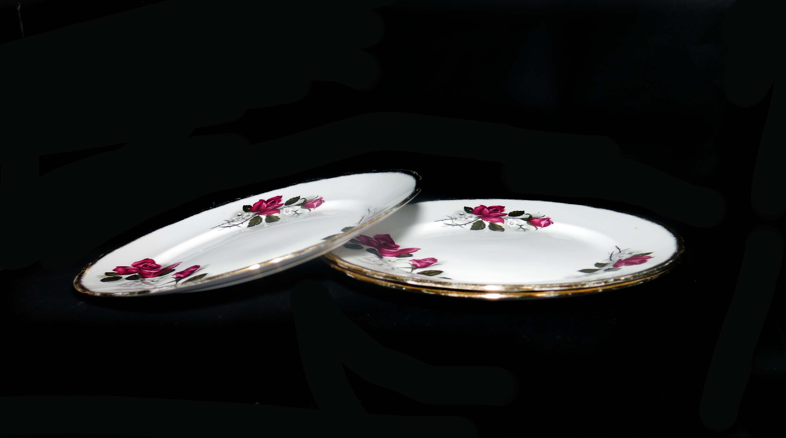 Set of three midcentury Royal Imperial RIM27 dinner plates made in