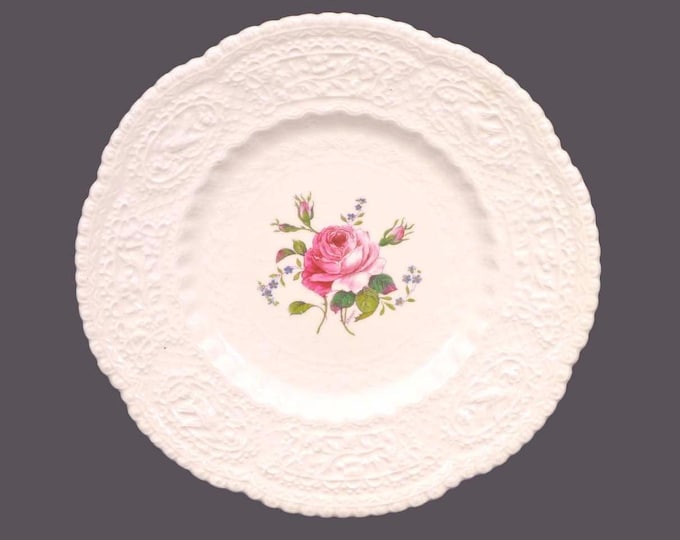 Antique Georges Jones & Sons | Crescent Pottery Birbeck Rose artist-signed dessert plate made in England. Sold individually.