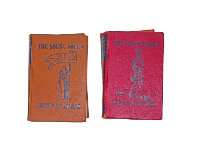 Two volumes of Young Folks Shelf of Books Junior Classics Vol 1 Fairy Tales & Fables, Vol 8 Stories from History.