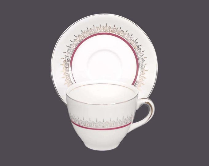 Alfred Meakin Montcalm | MEA349 cup and saucer set. Glo-White ironstone made in England.