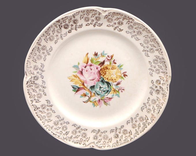 Sovereign Potters SVP31 bread, dessert plate. English ironstone decorated in Canada.