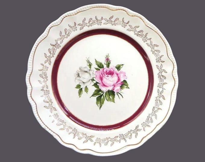 Sovereign Potters Richelieu 1277-55 dinner plate made exclusively for Simpsons-Sears in Canada. Sold individually.