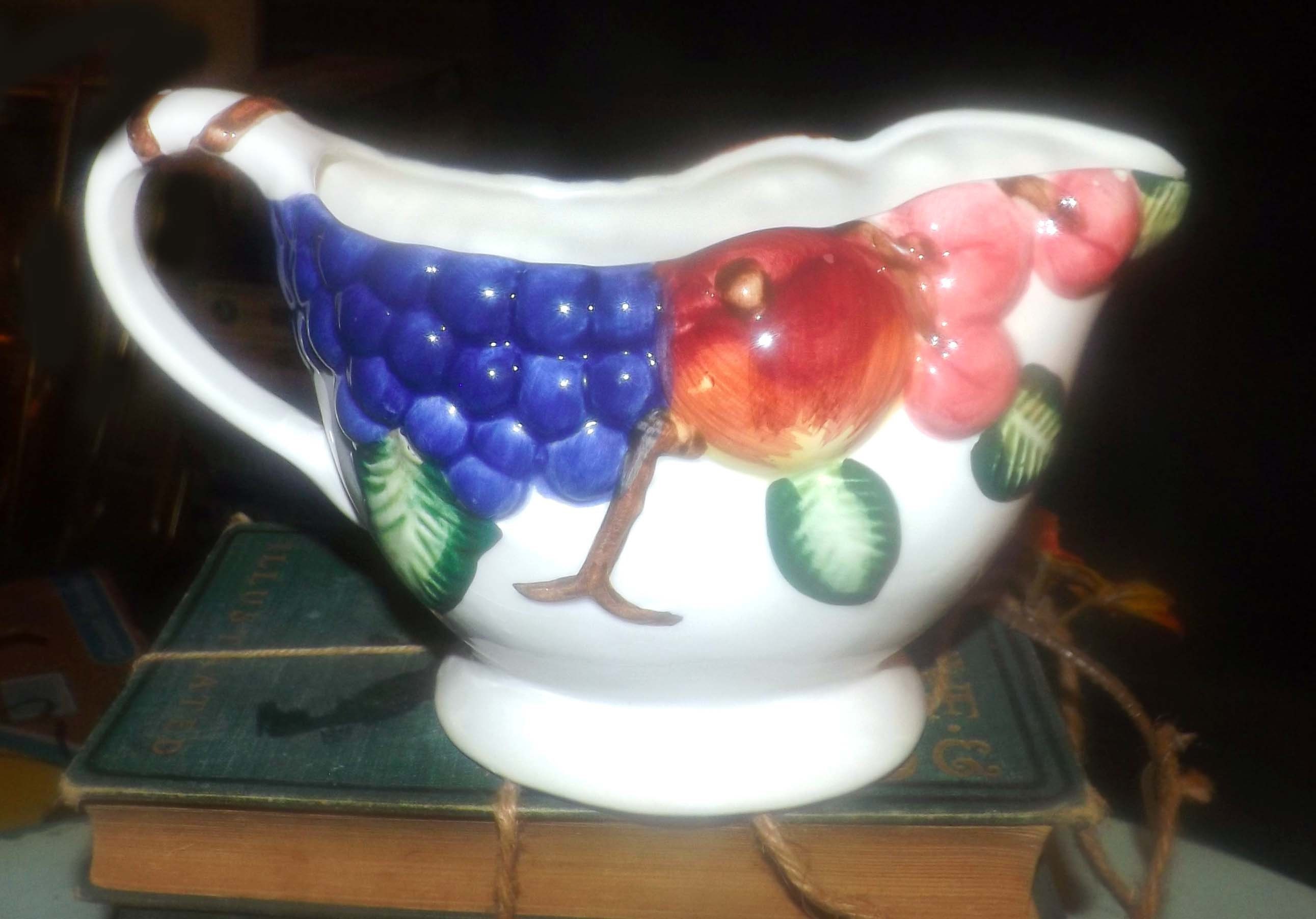 Vintage (1980s) early Tabletops Unlimited Tutti Frutti style gravy or