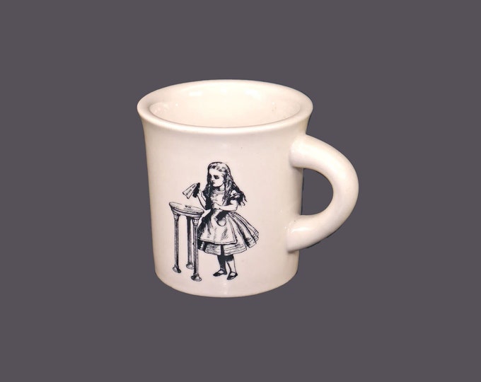 Fishs Eddy ceramic Alice in Wonderland series Drink Me coffee or tea mug.