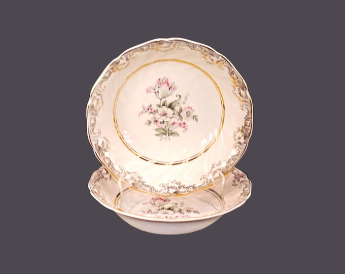 Pair of Sovereign Potters Windsor coupe soup bowls.