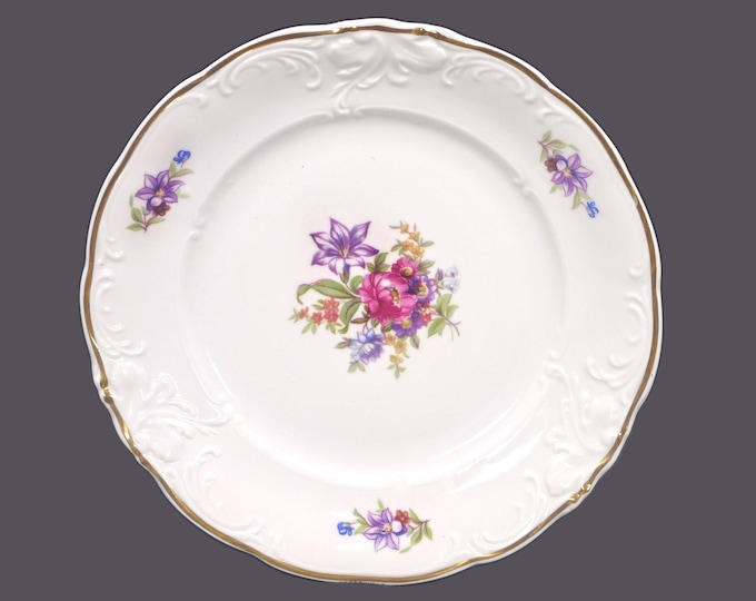 Vintage Wawel Meissen Flower salad plate made in Poland.