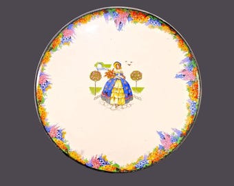 H&K Tunstall | Hollinshead Kirkham Crinoline Lady round cake platter made in England.