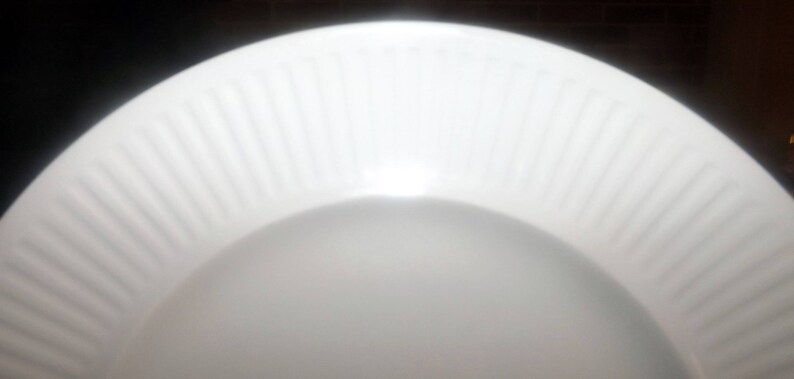 1960s through 1980s. Set of three Johnson Brothers Athena White all-dinner plates