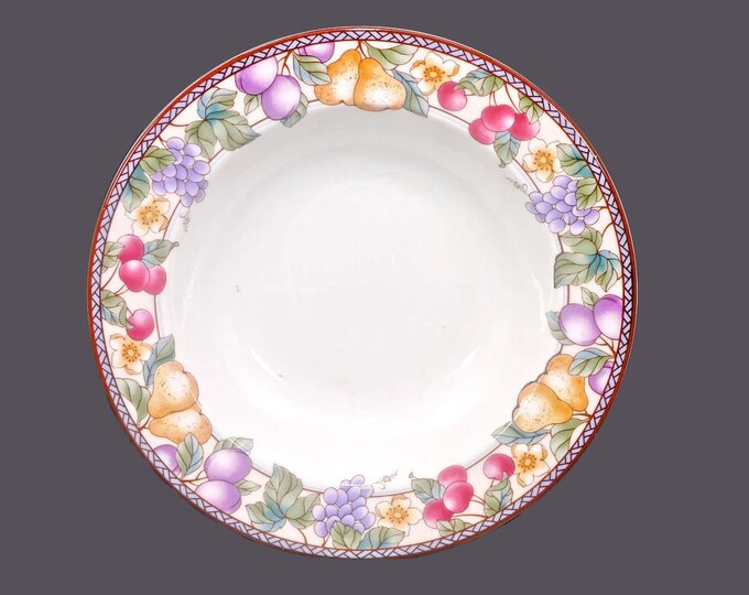 American Atelier Fruit n' Flowers 3379 large, rimmed soup bowl.