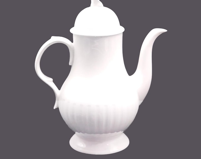Alfred Meakin Leeds all-white coffee pot made in England.