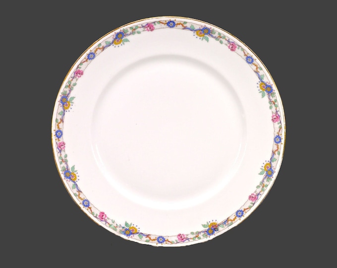 Antique Charles Ahrenfeldt Limoges AHR1 hand-painted art-nouveau dinner plate made in France.