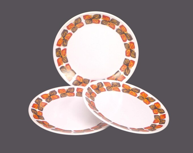 Three Noritake Southern Glow 9005 bread plates. Progression Stoneware made in Japan.