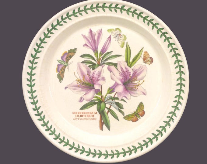 Portmeirion Botanic Garden Lily Flower Azalea dinner plate made in England. Flaws (see below).