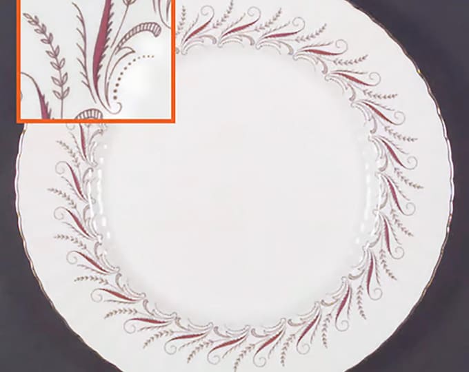 Pair of Paragon Harmony Red dinner plates made in England.