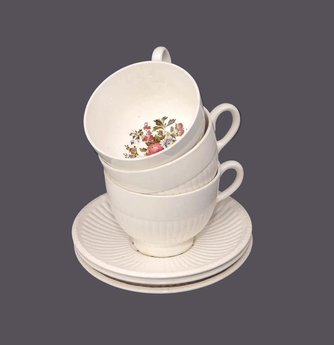 Vintage Wedgwood Conway AK8384 Cup and Saucer Sets. Edme Ironstone