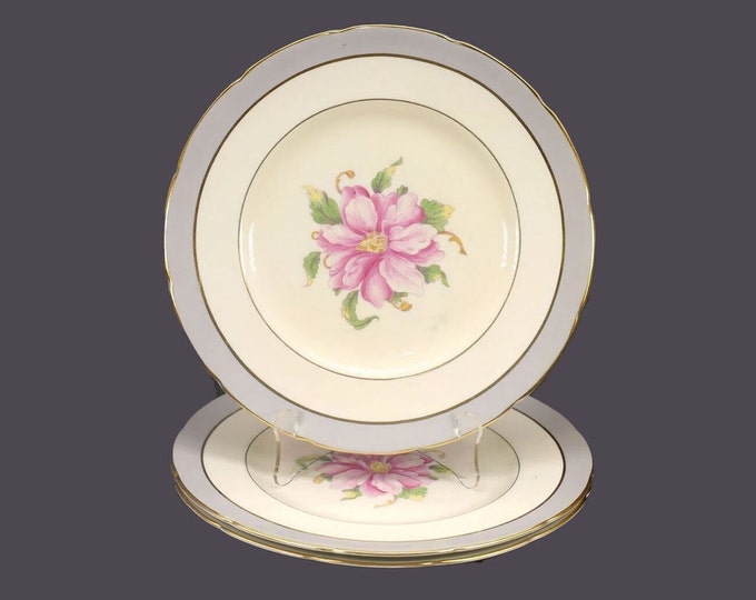 Three Coalport Tomorrow large, numbered dinner plates made in England. Utensil marks (see below).