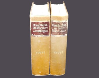 Pair of antiquarian books Black Dwarf | Old Mortality | Quentin Durward & Count Robert of Paris | Fortunes of Nigel. Sir Walter Scott.