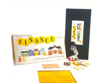 Parker Brothers Finance board game 1958. Missing some houses (see below).