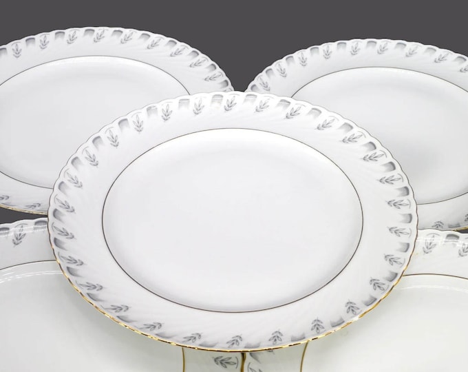 Five Royal Tettau | Royal Bayreuth ROB201 large dinner plates made in Bavaria.