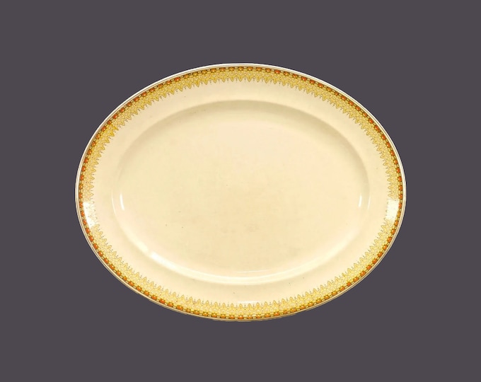 Antique Johnson Brothers Regal oval meat serving platter. Victorian Ironstone made in England.