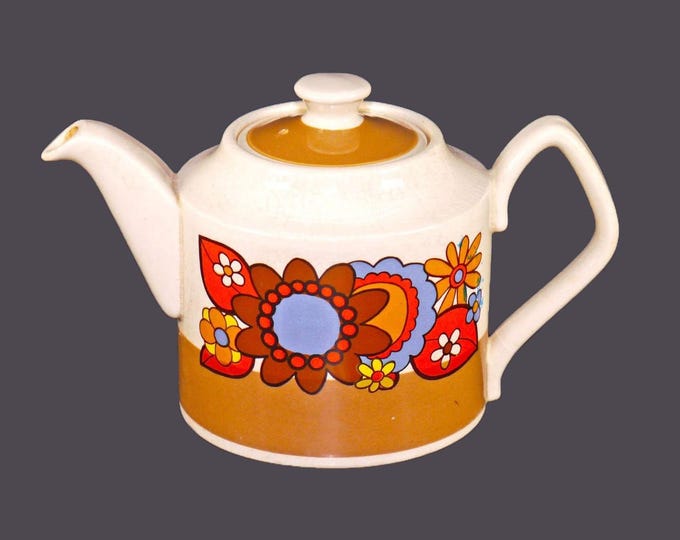 Retro Sadler flower-power two-cup | personal | tea for two | small | mini teapot made in England.