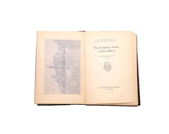 Antiquarian book Harvard Classics Volume 4 Complete Poems in English John Milton. Printed PF Collier USA.