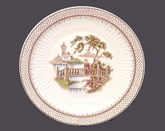 William Adams Antoinette Multicolor transferware bread plate made in England. Sold individually.