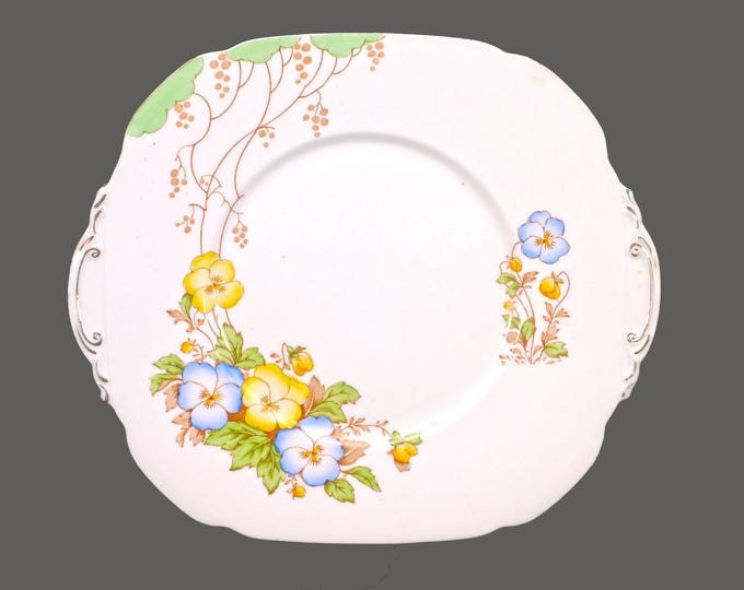 Roslyn Bone China Marie squared lugged serving plate made in England.