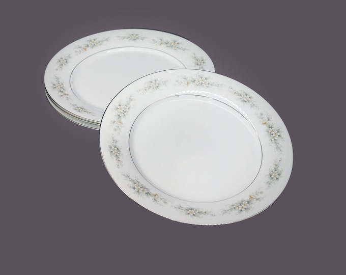 Four Noritake Melissa 3080 large dinner plates.