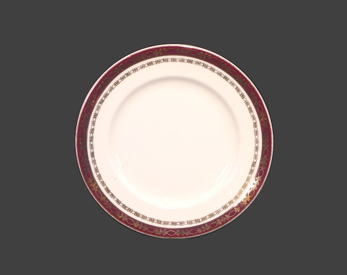 Alfred Meakin Kingsdale Maroon dessert or pie plate made in England. Sold individually.