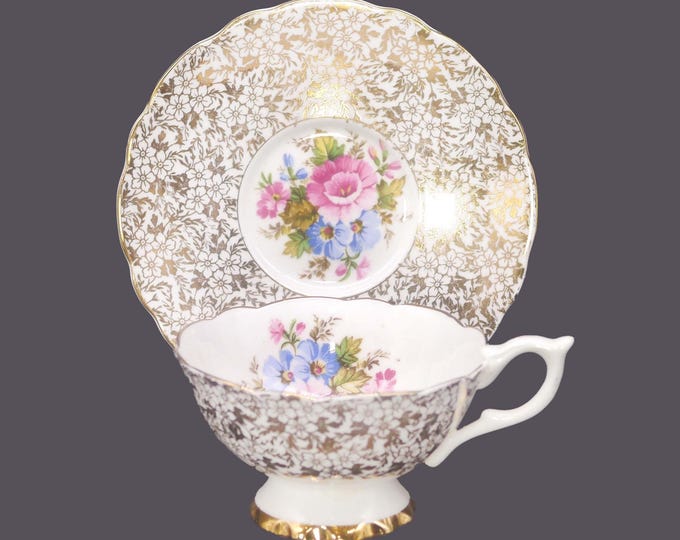 English Bone China floral and gold chintz tea set.