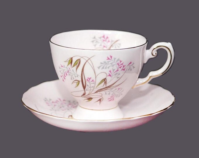 Tuscan China Glendale Pink bone china cup and saucer set made in England.