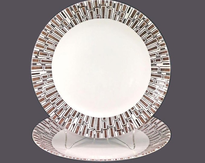 Pair of Ridgway Espresso dinner plates made in England.