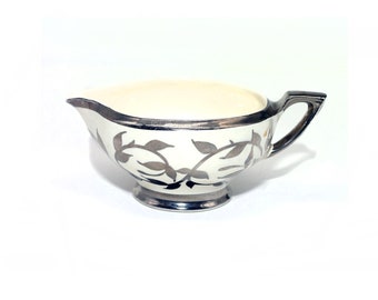 Vintage Myott Old Silver Luster 1505F creamer jug made in England.