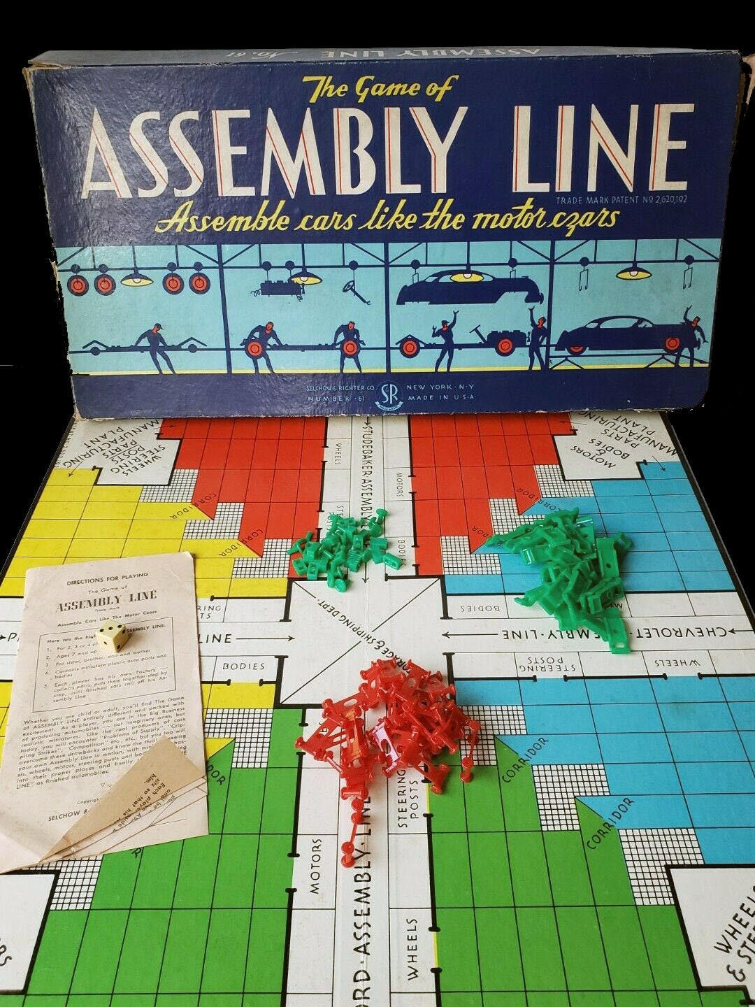 Mid century Assembly Line auto production board game made in USA