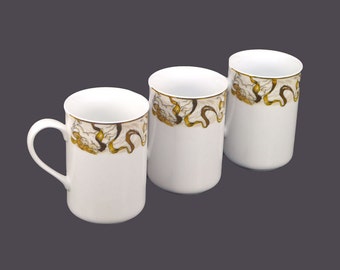Three American Atelier Heavenly Hosts Christmas coffee or tea mugs. Minor flaw (see below).