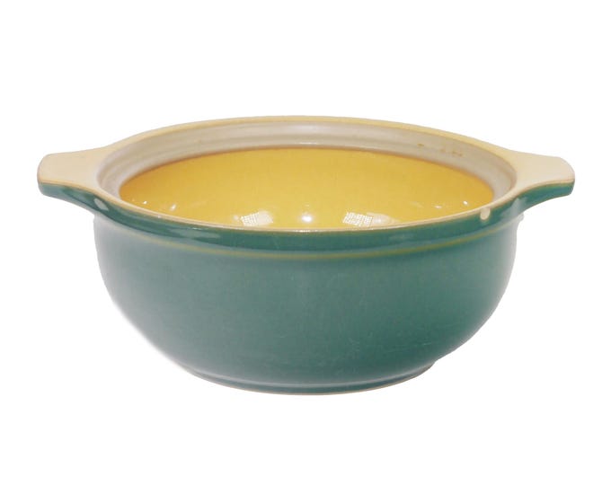 Vintage Denby Spice lugged stoneware casserole dish. England. Flaws.