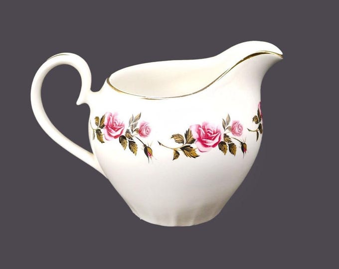 Ridgway Romance creamer jug. White Mist ironstone made in England.