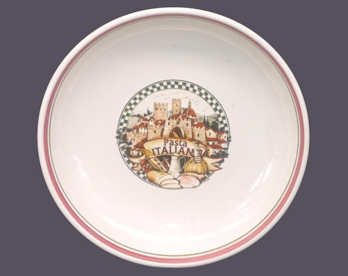 Vintage Himark Pasta Italiana round pasta serving bowl made in Italy. Flaw.