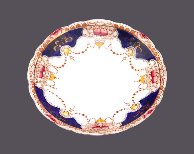 Antique Edwardian Age Osborne China hand-painted Imari orphaned saucer only. Bone china made in England.