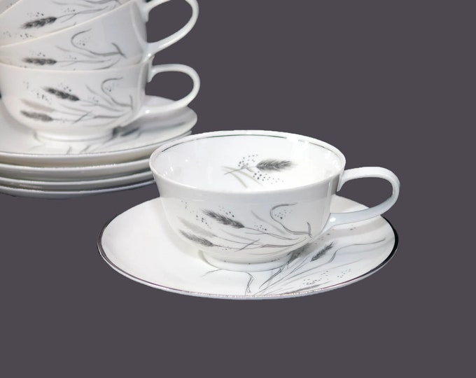 Four Easterling Kora cup and saucer sets made in Germany.