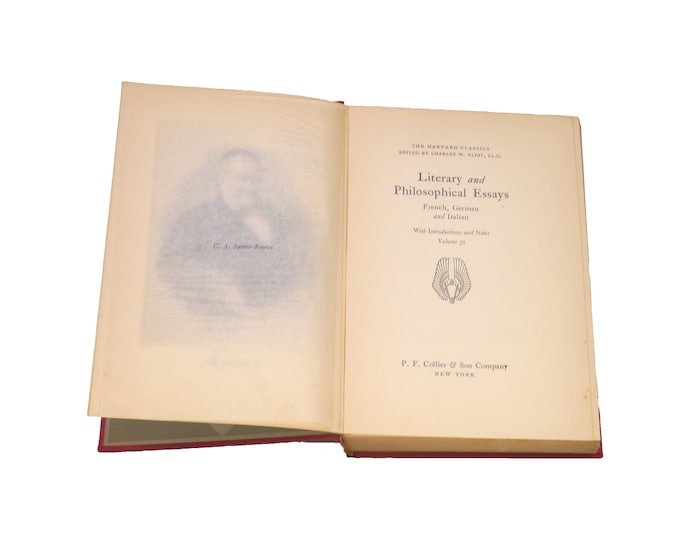 Antiquarian book Harvard Classics Volume 32 Literary and Philosophical Essays. Montaigne, Sainte Beuve, Kant. Printed PF Collier USA.