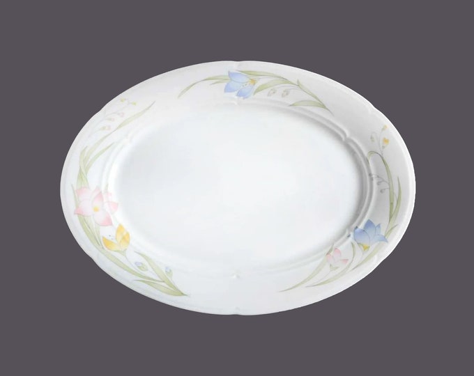 French Garden oval platter made by Fine China of Japan.