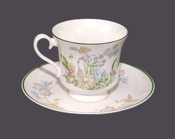 Royal Albert Spring Dawn bone china cup and saucer set. New Romance line made in England.