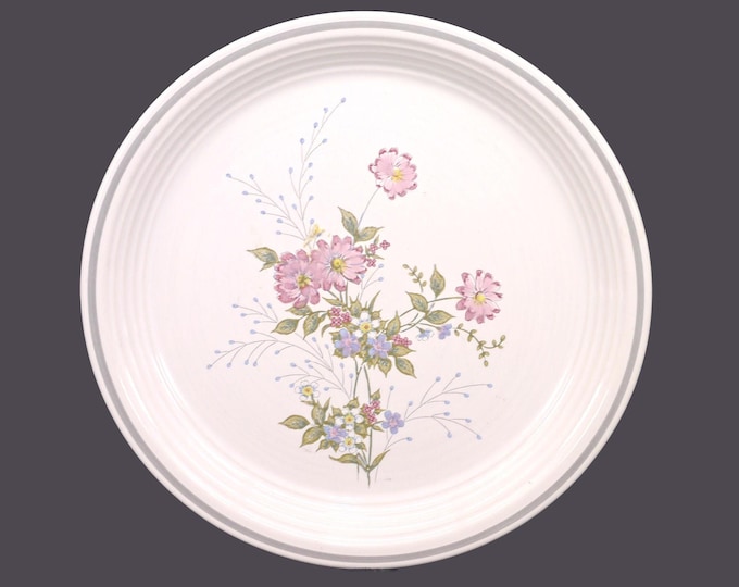 Vintage Kasuga Fujistone Blossom Bouquet large stoneware dinner plate made in Japan.