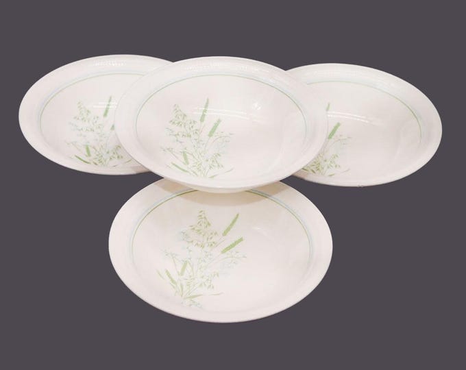 Vintage John Tams Bluegrass Pussywillows cereal bowls. Banquet stoneware England. Set of 4.