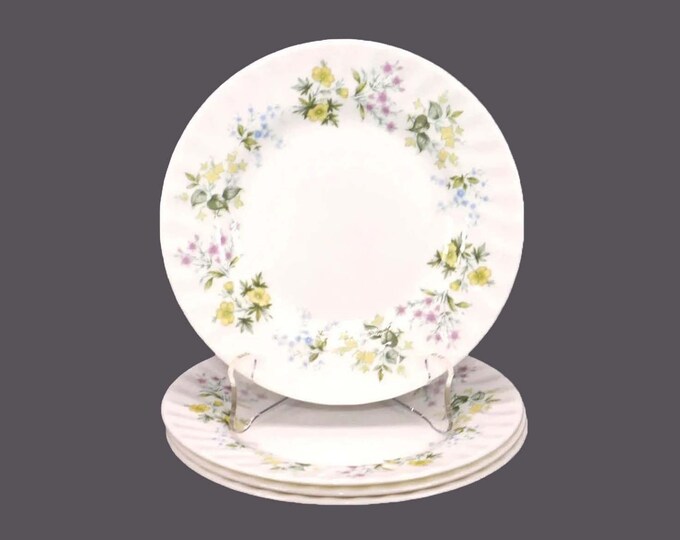 Four Minton Spring Valley bread plates. Bone china made in England.