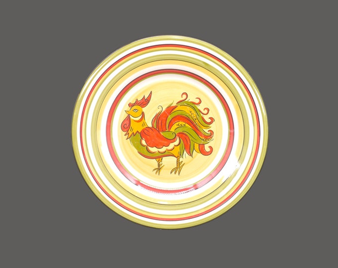 Tabletops Gallery | HD Designs Rafeal Rooster salad plate. Flaws (see below). Sold individually.